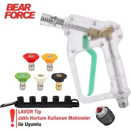 Lavor Tip Bear Force Şeffaf Basınçlı Yıkama Tabancası 5'li Nozzle Set