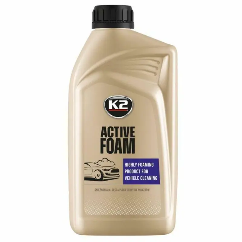 K2 Active Foam Aktif Bileşenli Alkali Ön Yıkama Köpüğü 1 Litre | Yoğun Aktif Köpük Snow Foam Şampuanı