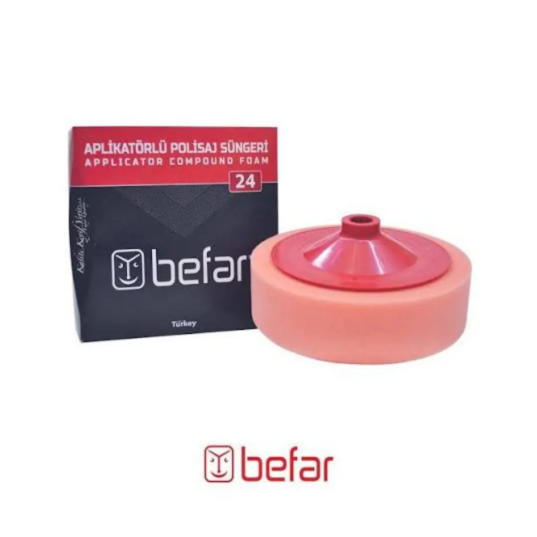 BEFAR APLİKARTÖRLÜ POLİSAJ SÜNGERİ TURUNCU 150MM