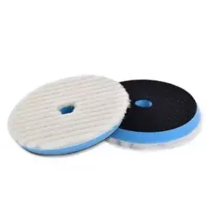 Shine Mate Knitted Wool Pad Mavi Taban Agresif Yün Pasta Keçesi 125/140mm